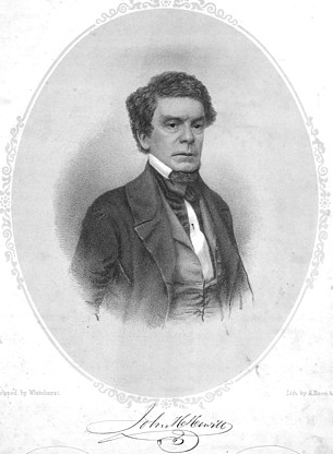 John Hill Hewitt in 1852, portrait from The Dying Girl